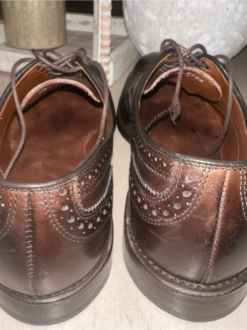 Allen Edmonds Brown Leather Wingtip Oxfords